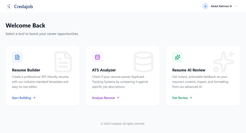 Credajob Web App - Next.js Laravel Tailwindcss Platform Screenshot by Abdul Rahman